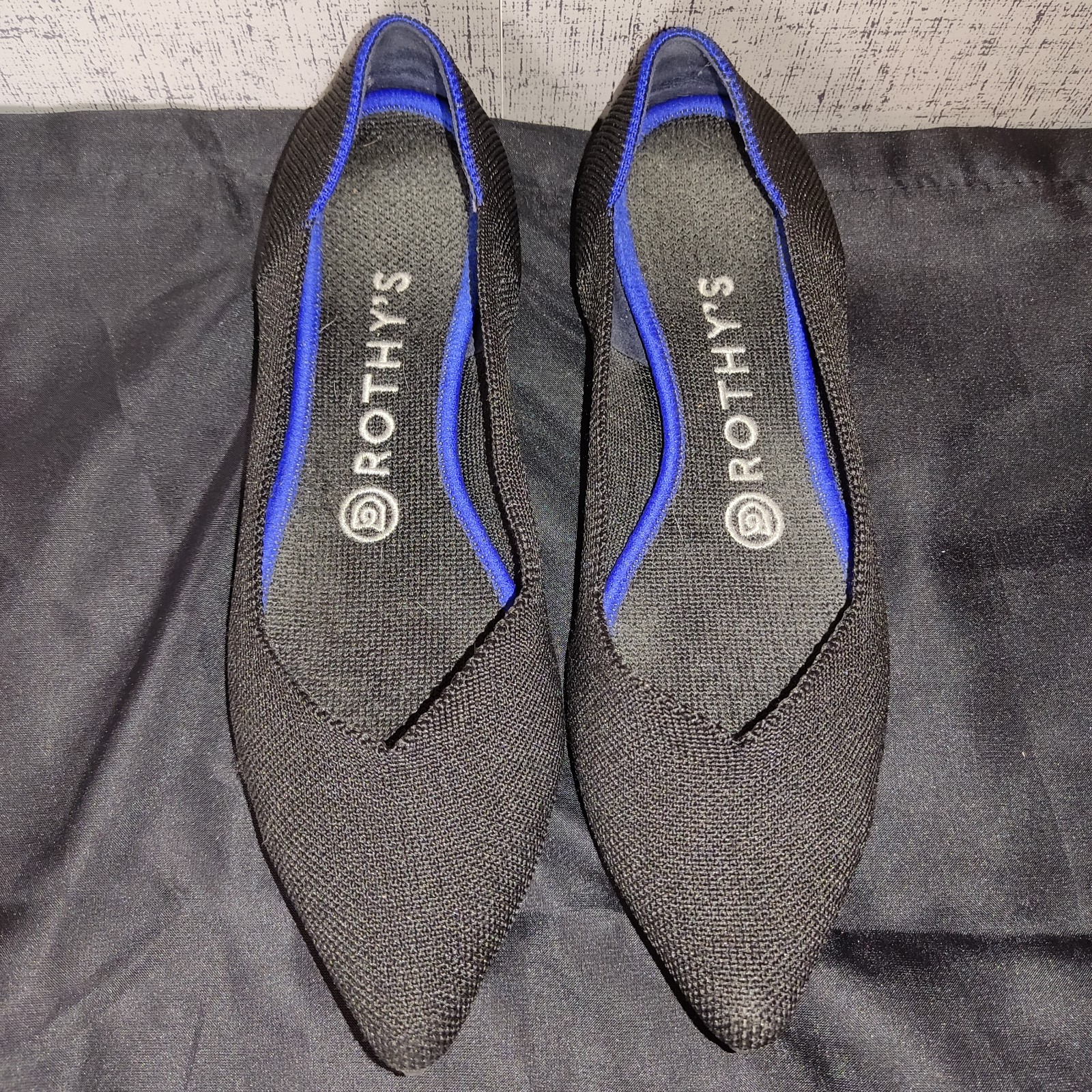 Rothy's The Point Solid Black Flats