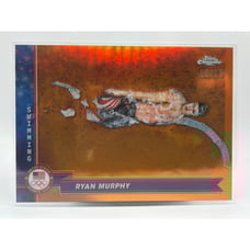 2024 Topps Chrome US Olympics Ryan Murphy Orange Refractor 12/25 SP #184 Swimmer