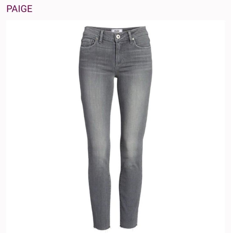PAIGE Denim Gray Shimmer Jeans 26