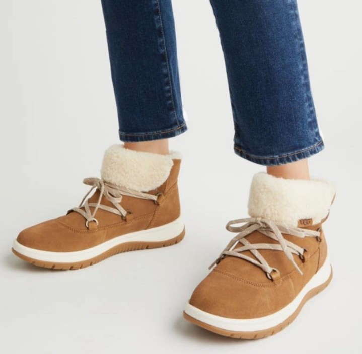UGG Lakesider Heritage Mid women's Chestnut suede sneakers boots US 9
