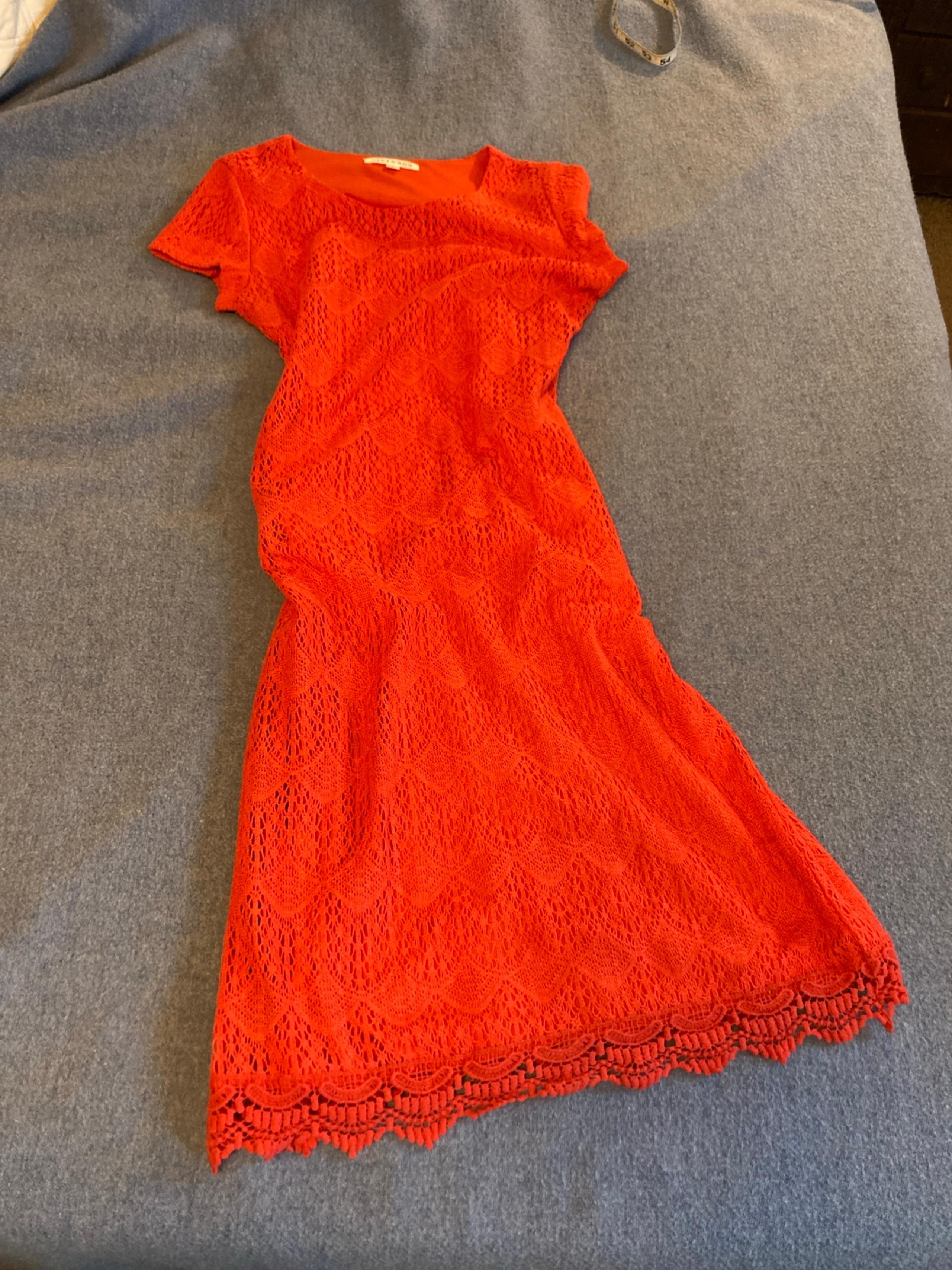 Boho coral/ pink- orange dress