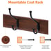 Brand New 2 Farmhouse Style Wall-Mounted Storage Hooks/Shelf Set