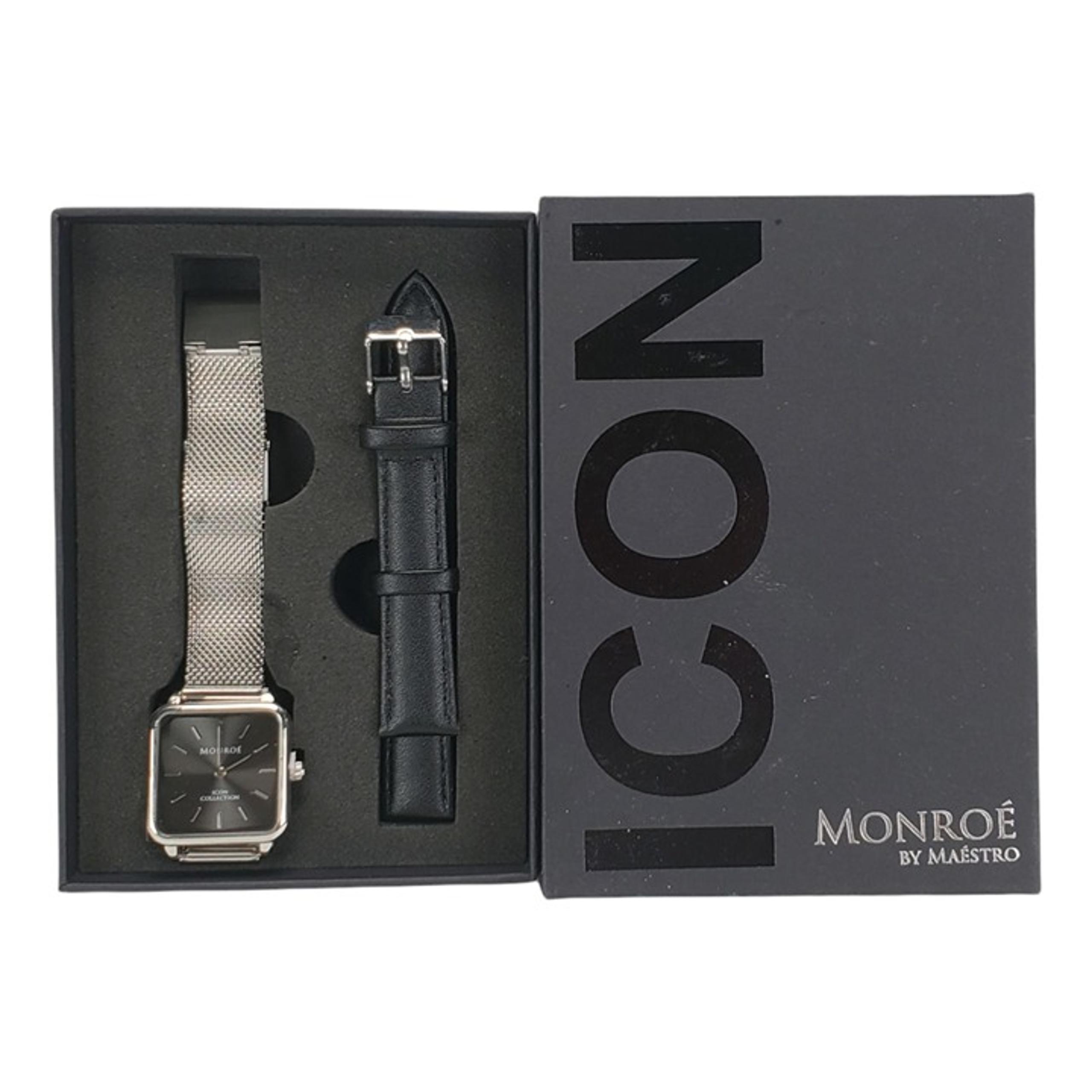 Monroe Icon Watch Platinum Removable Bands Women’s Modern Silver Fashion
