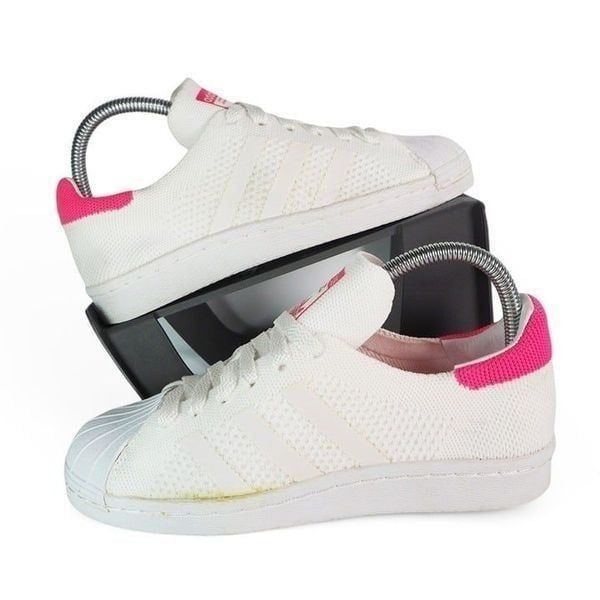 Adidas 80s Primeknit 'White Solar Pink' Casual Sneakers BB5095 Women's 5.5