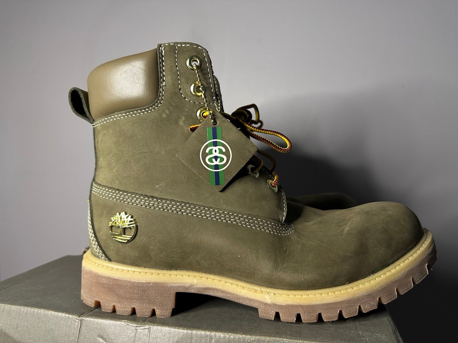 stussy × timberland 6 boots olive 2013