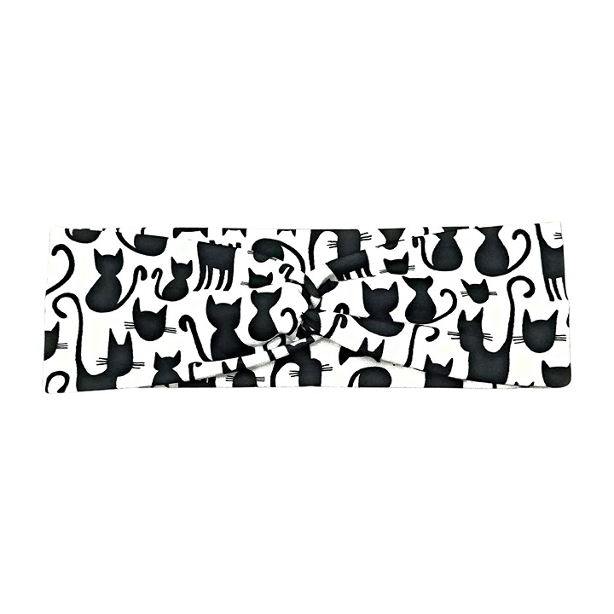 Black and White Cat Headband for Women