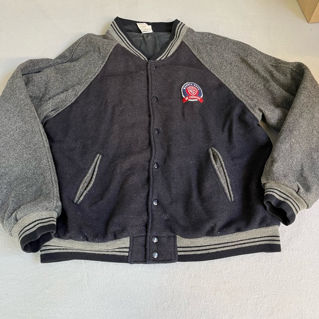 Vintage WB Warner Bros Studio Bomber Style Wool Blend Jacket Size XXL Taz PK