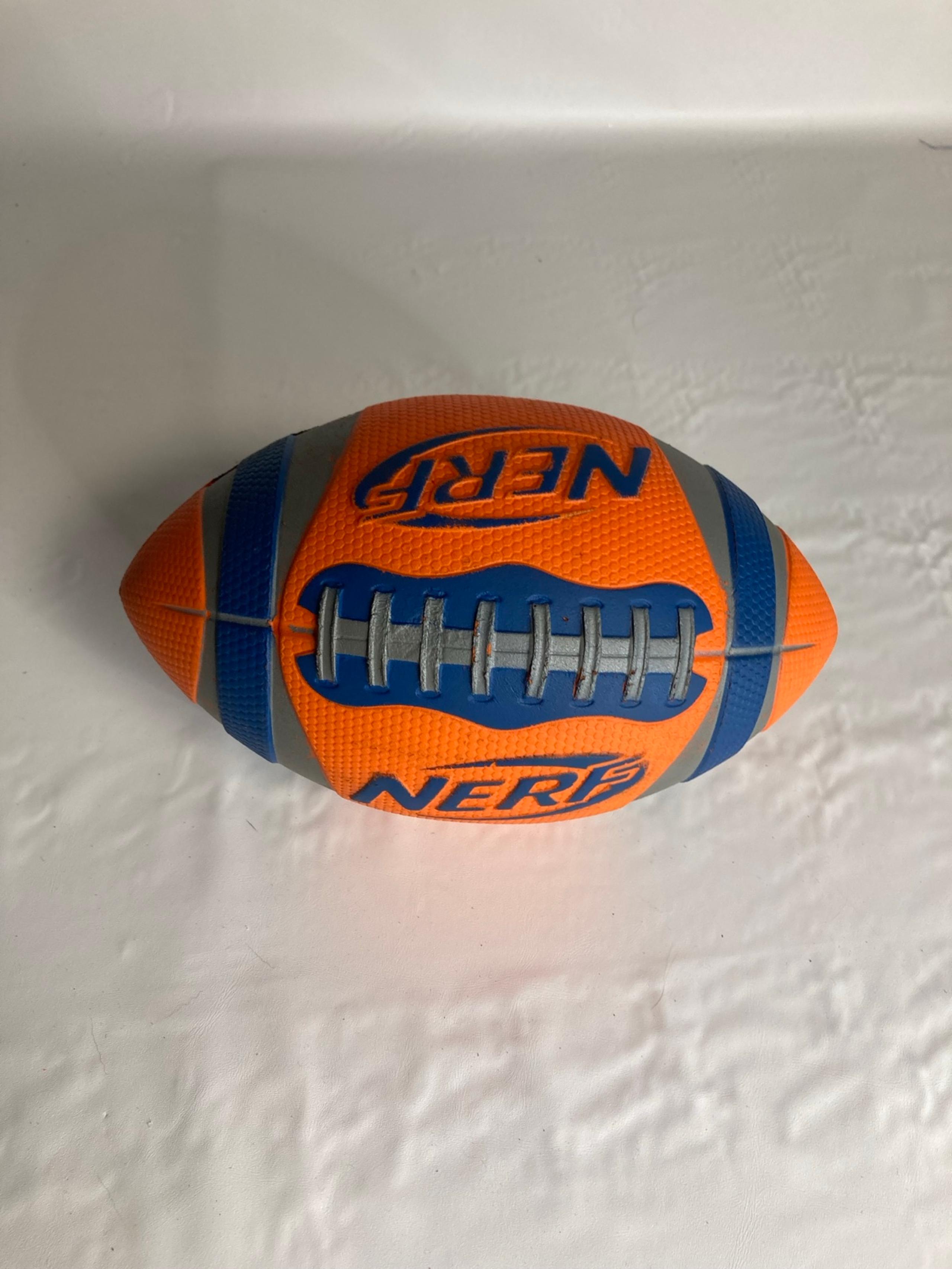 NERF Football Orange Blue Classic Pro Grip Hasbro w Finger Grooves