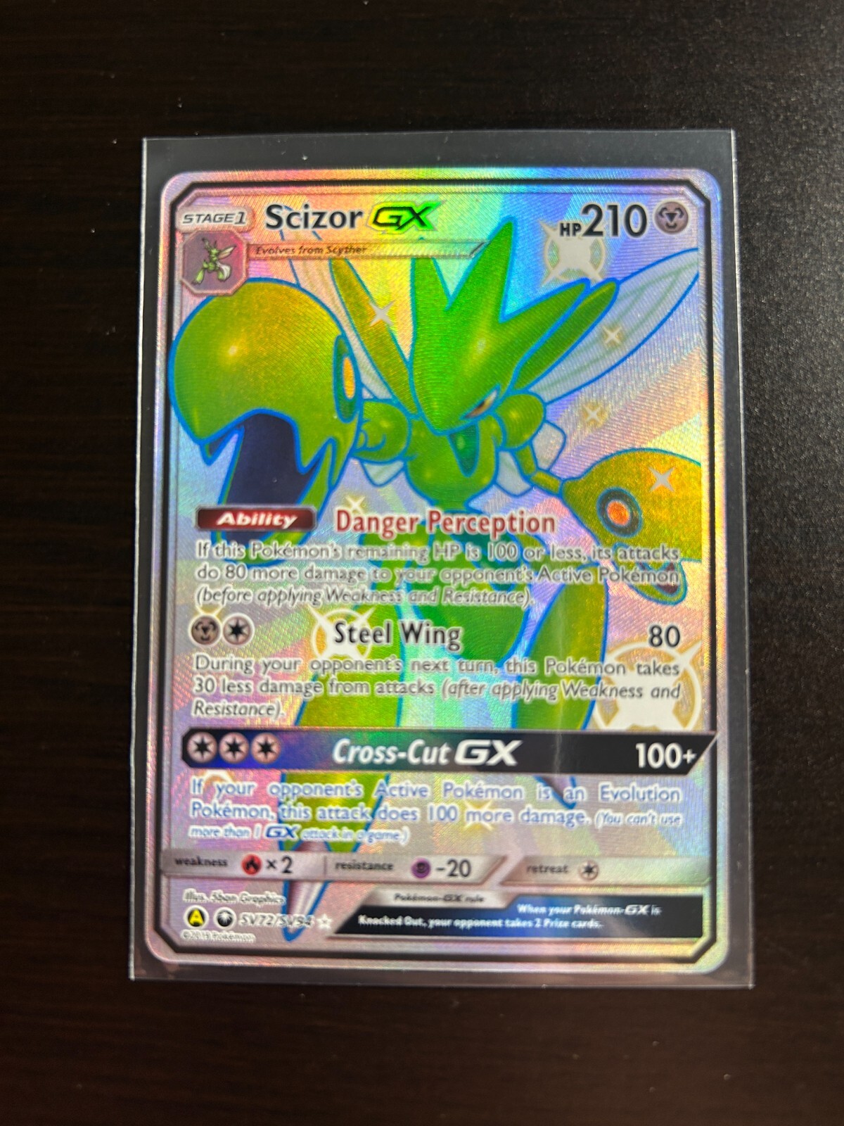 Pokemon Scizor GX SV72/SV94 Hidden Fates: Shiny Vault Holo Near Mint Fast Ship