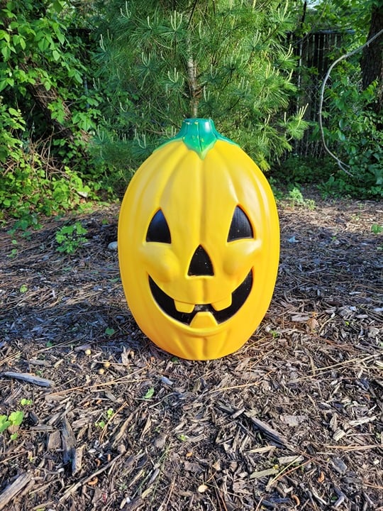 Vintage Halloween Pumpkin Light up Blow Mold Made in USA