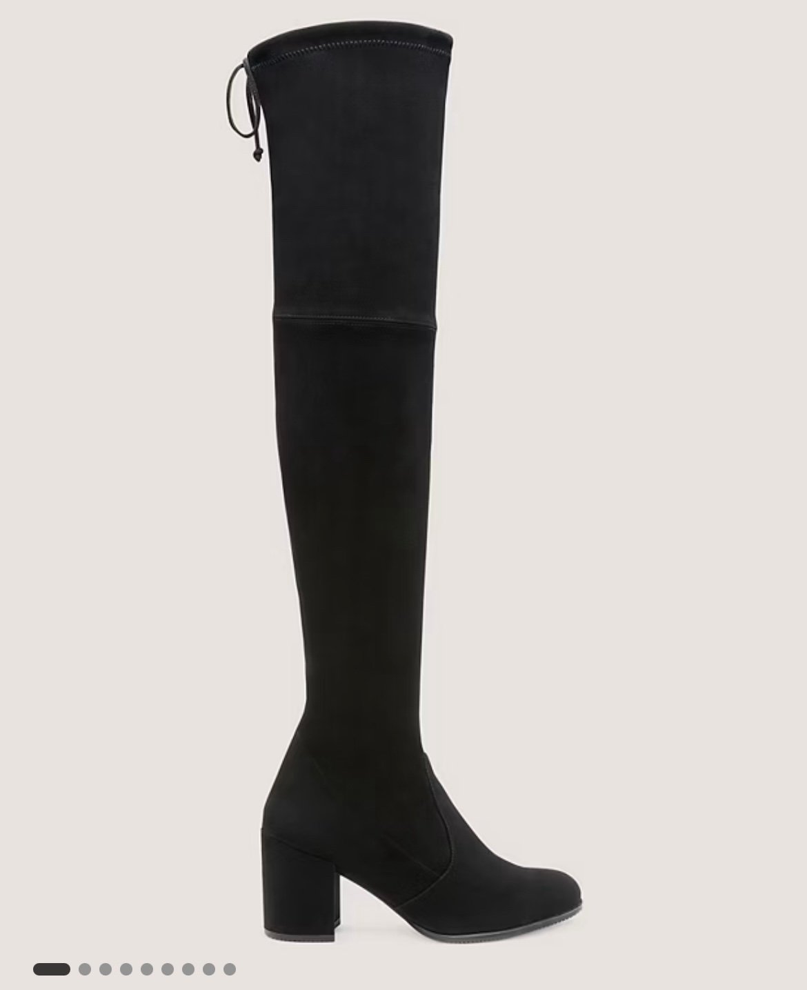 Stuart Weitzman Tieland Black Stretch Suede Over the Knee Boots Size 8