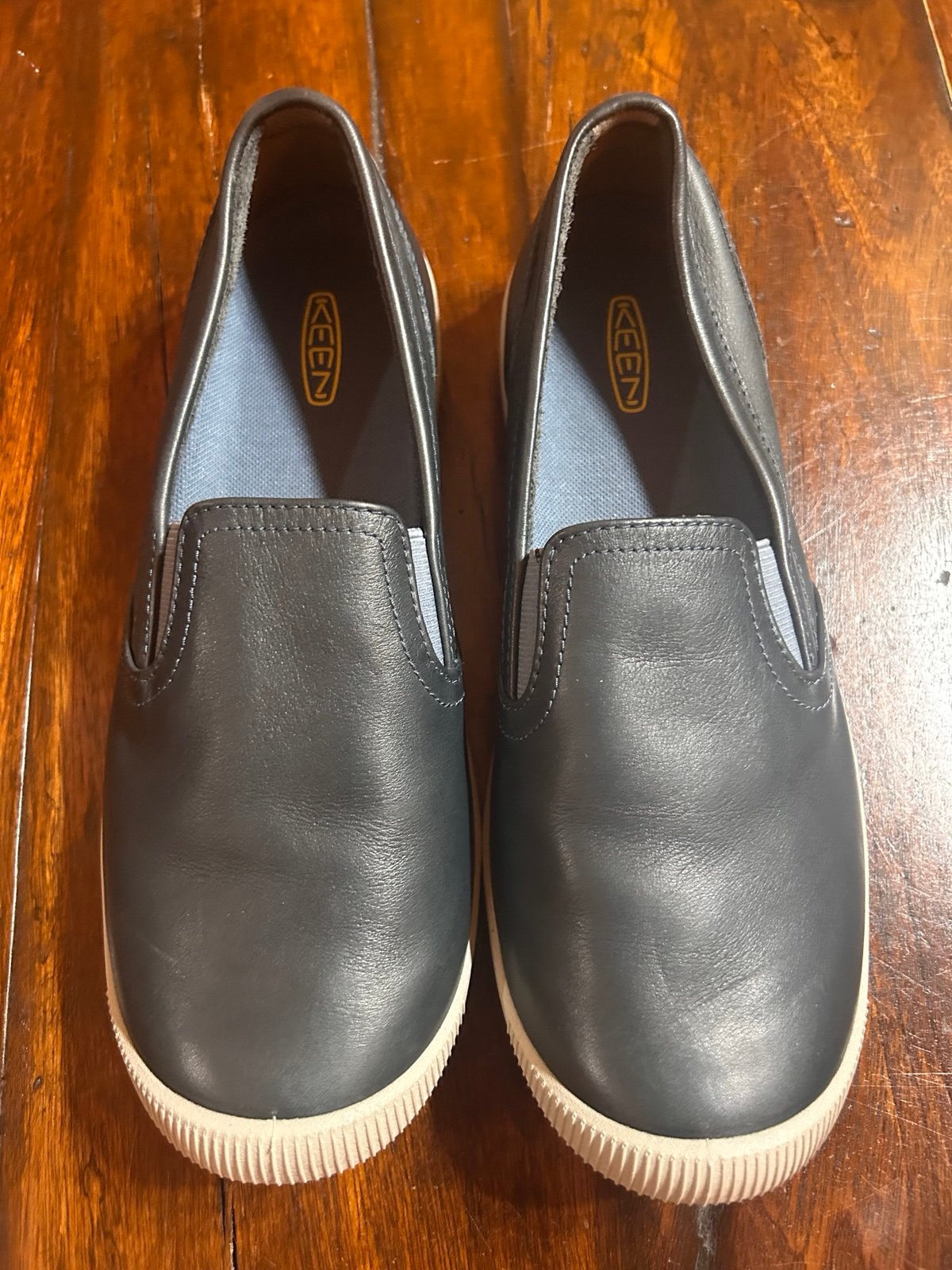 KEEN Lorelai Blue Leather Slip On Shoes Womens Size 8.5
