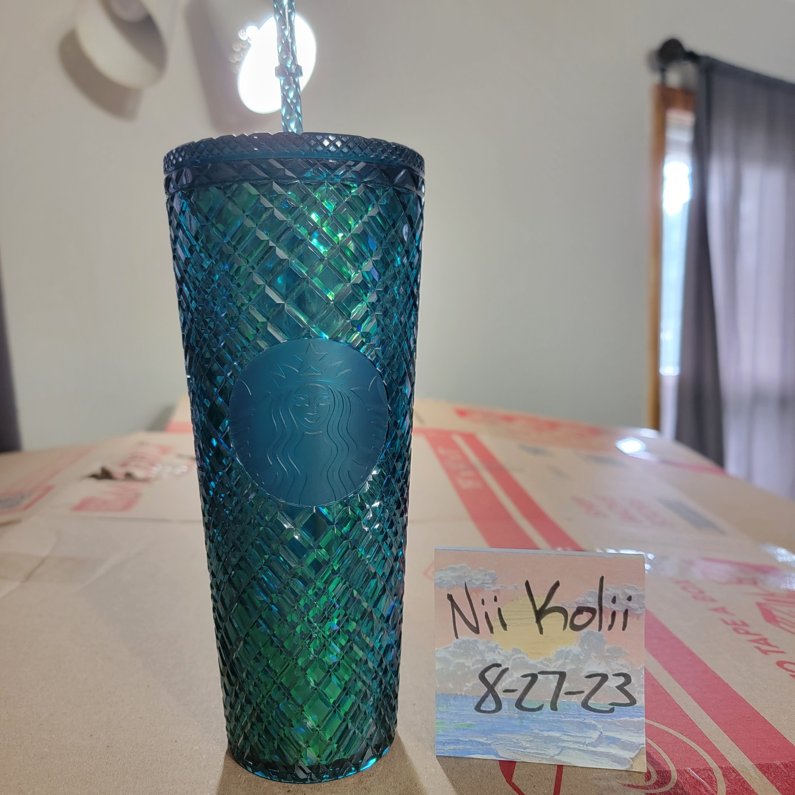 Starbucks green/blue jewel tumbler