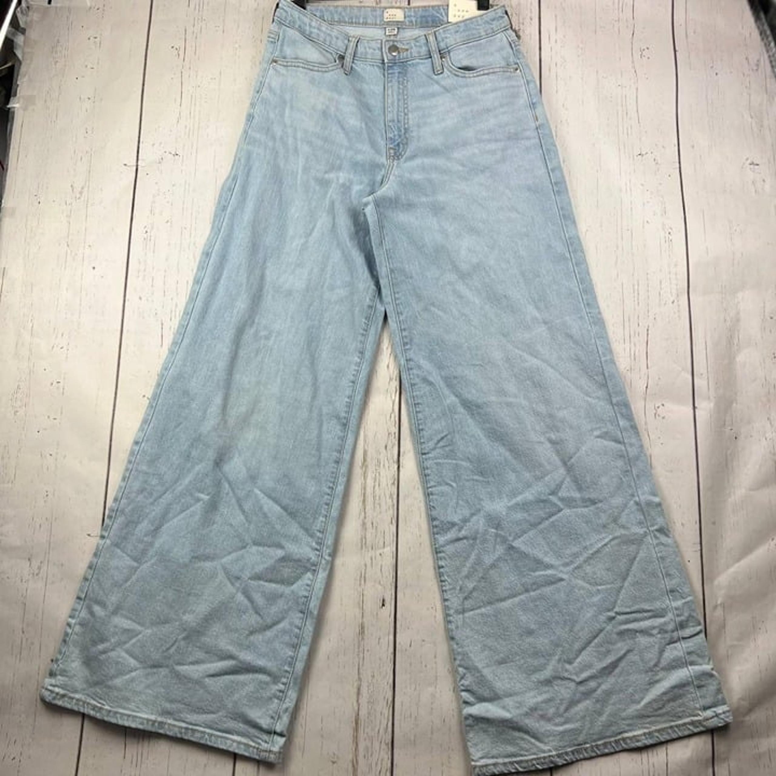 A New Day 27x31 High Rise Relaxed Hip & Thigh Wide Leg Denim Pants Women New