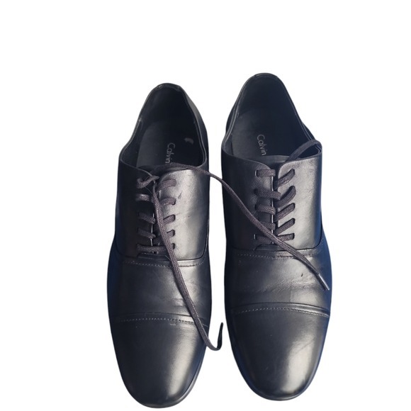 Calvin Klein Men's Black Leather Dress Shoes