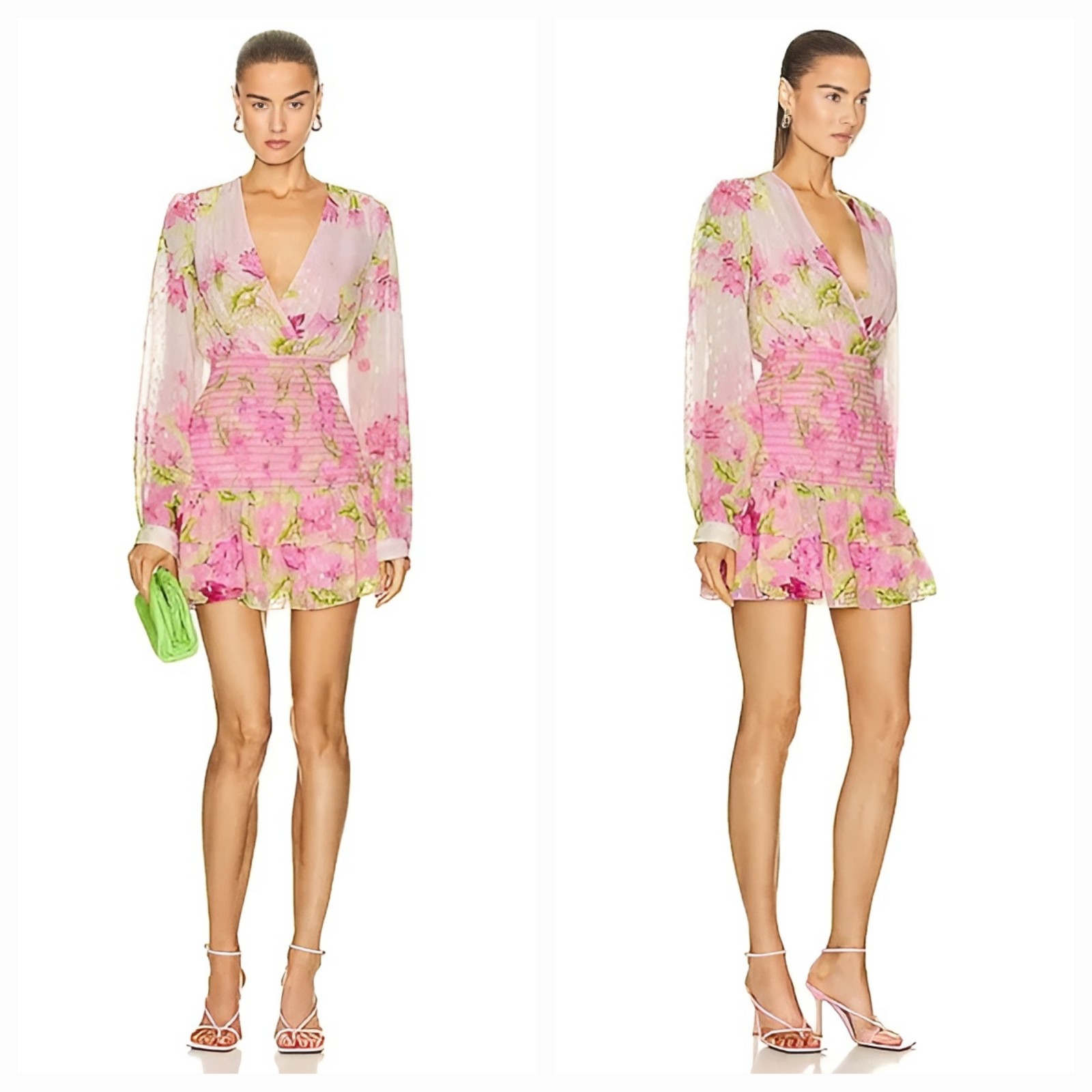 ROCOCO SAND REN SHORT DRESS In PINK LOTUES XS NWT