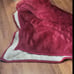 Maroon Burgundy weighted mink blanket soft plush warm twin size bedspread