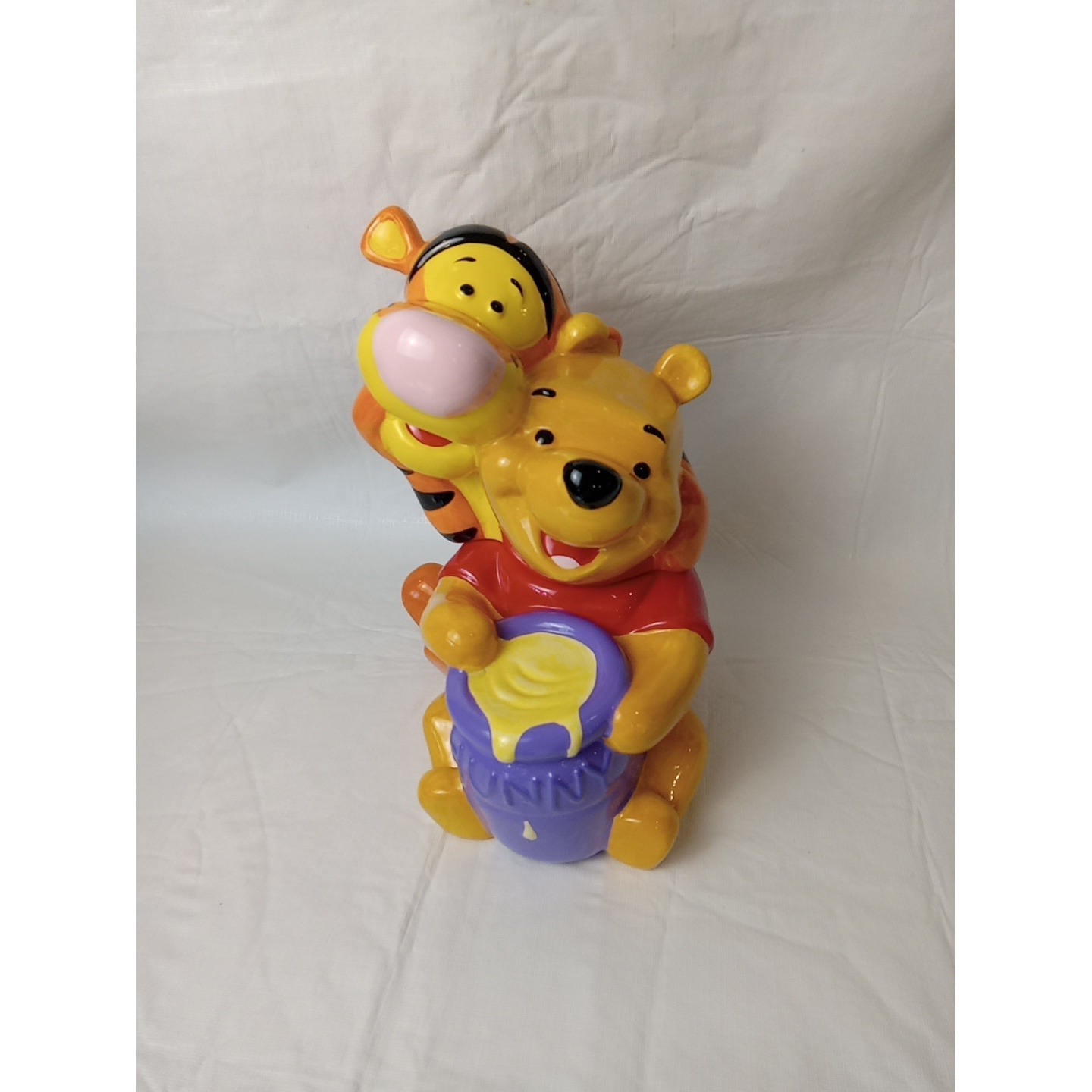 Winnie The Pooh Tigger & Pooh and Honey Pot Cookie Jar, Disney Home A23