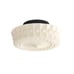 Bofea-Milk Yellow Glass Semi Flush Mount Ceiling Drum Lamp,Vintage Flush Mount G