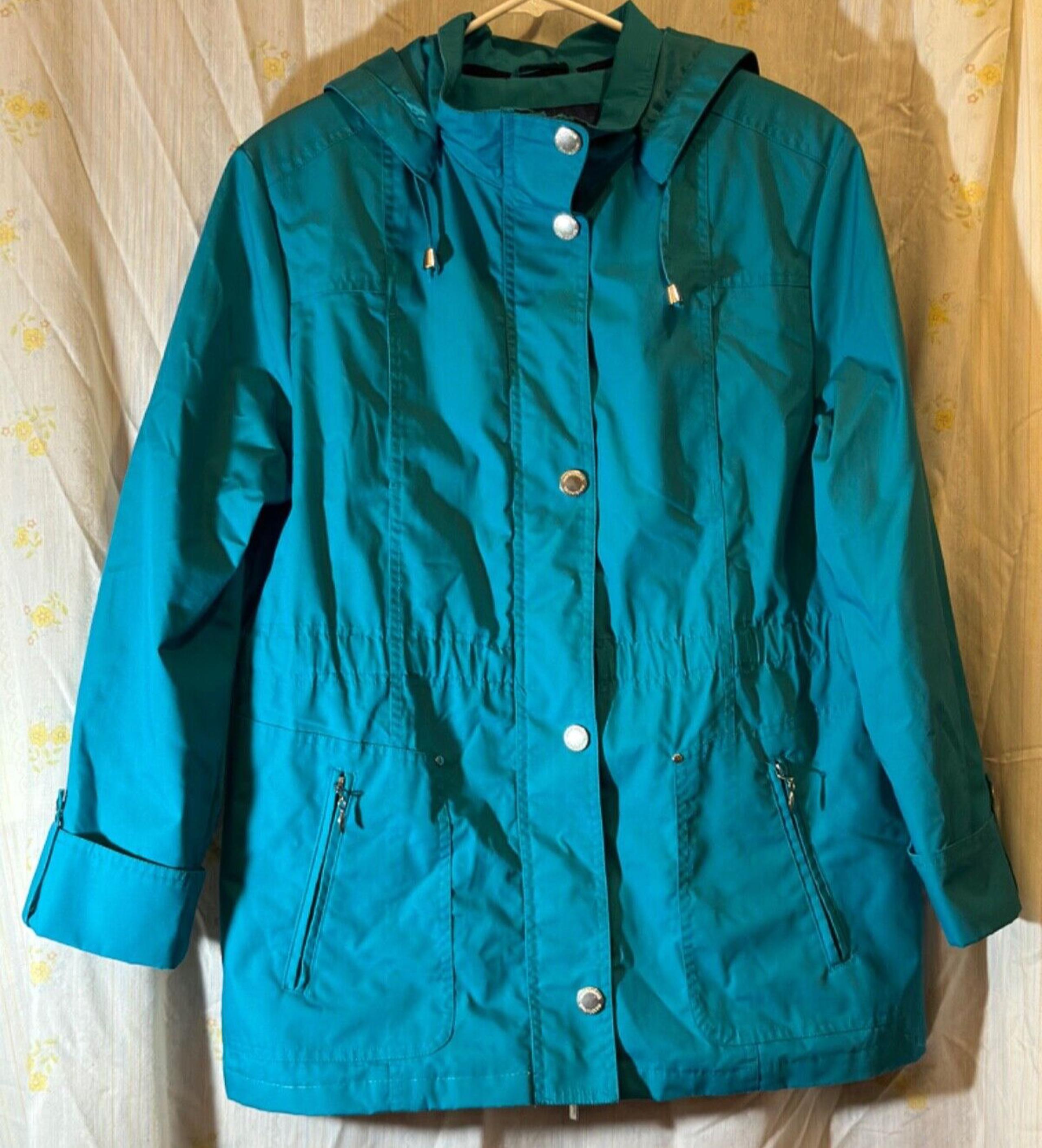 Mackintosh New England Women’s Turquoise Light Jacket Zipper Pockets Petite M