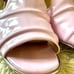 Balenciaga Leather Cutout Patent Leather Pink Block Heel Shoe. Size 39