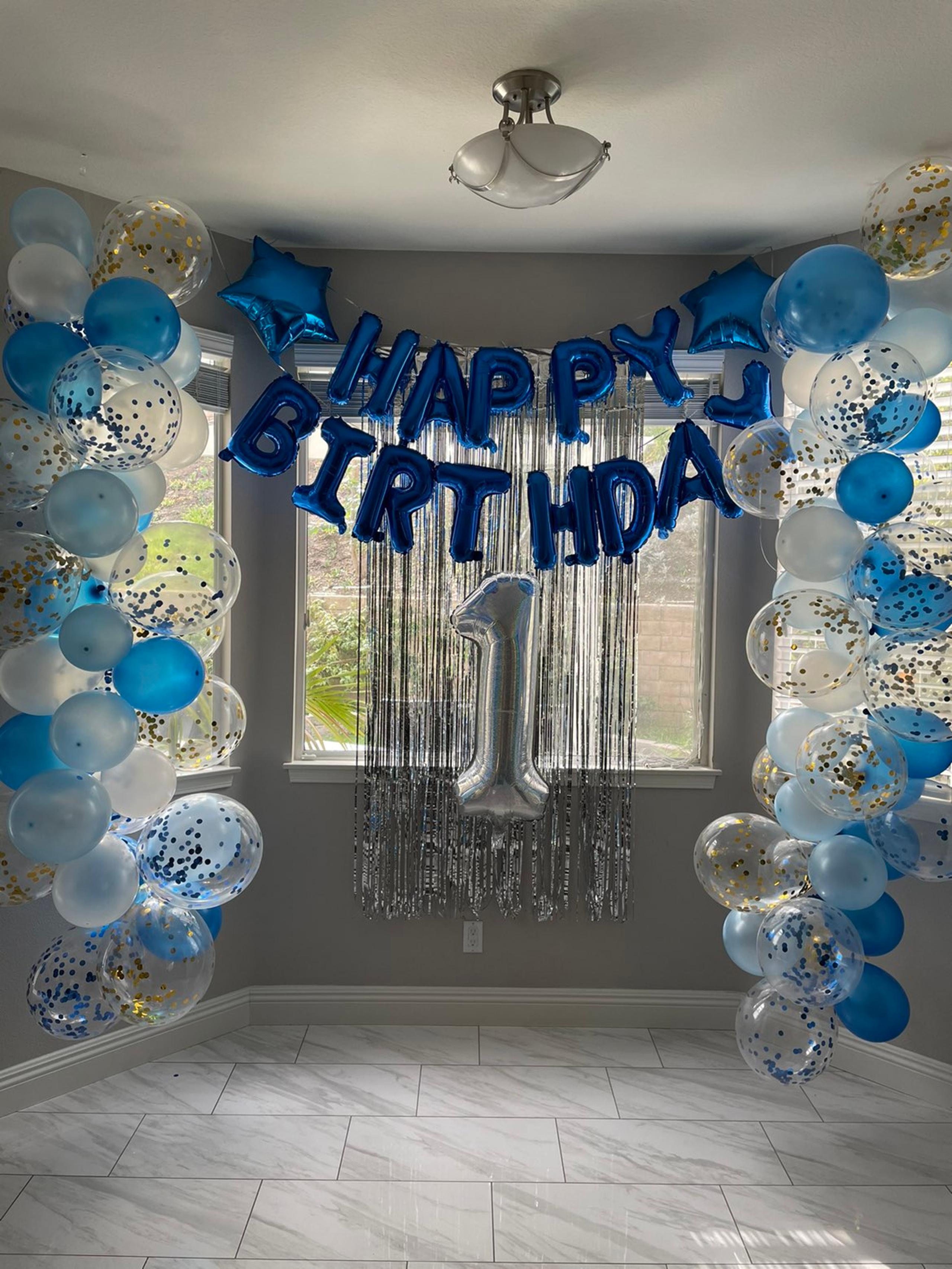 1st Bday Foil Balloon/Cake Topper/Candle