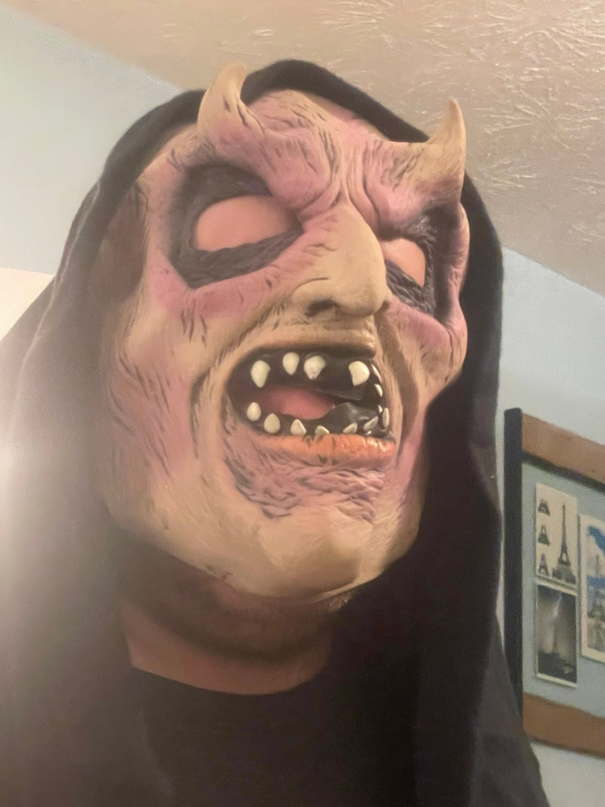 1992 Be Something Studio Pure Evil Horned Demon Halloween Mask Adult Scary
