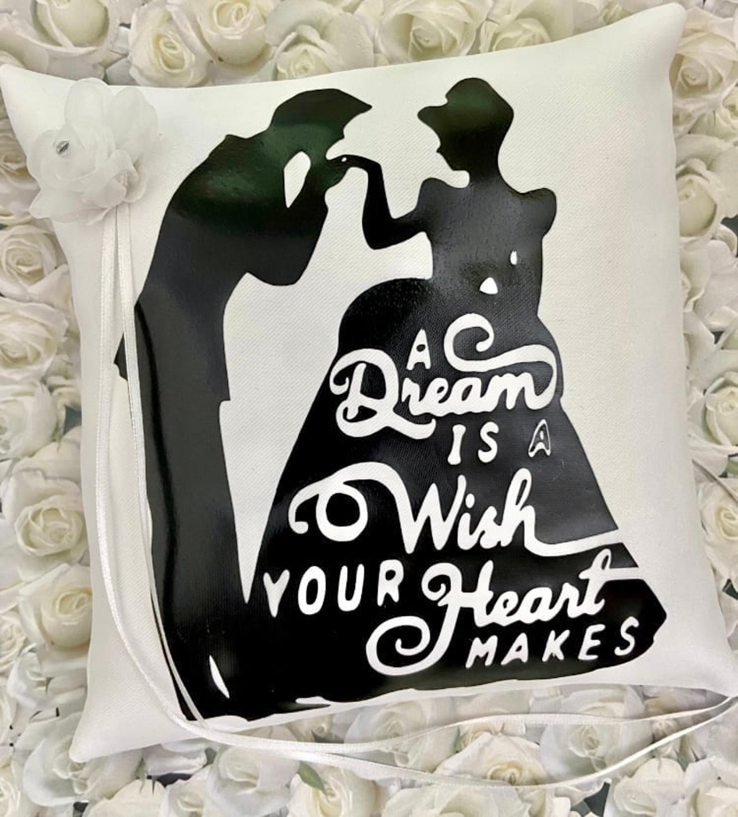 Disney Cinderella wedding pillow, Disney inspired ring bearer pillow