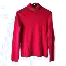 VTG Y2K Womens Medium Soft Cashmere Turtleneck Sweater Pink Barbiecore