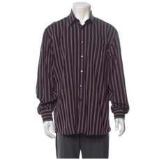 Dolce Gabbana Mens Dress Shirt Sz 17/43 XL Striped Purple Retro Formal Italy