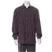 Dolce Gabbana Mens Dress Shirt Sz 17/43 XL Striped Purple Retro Formal Italy