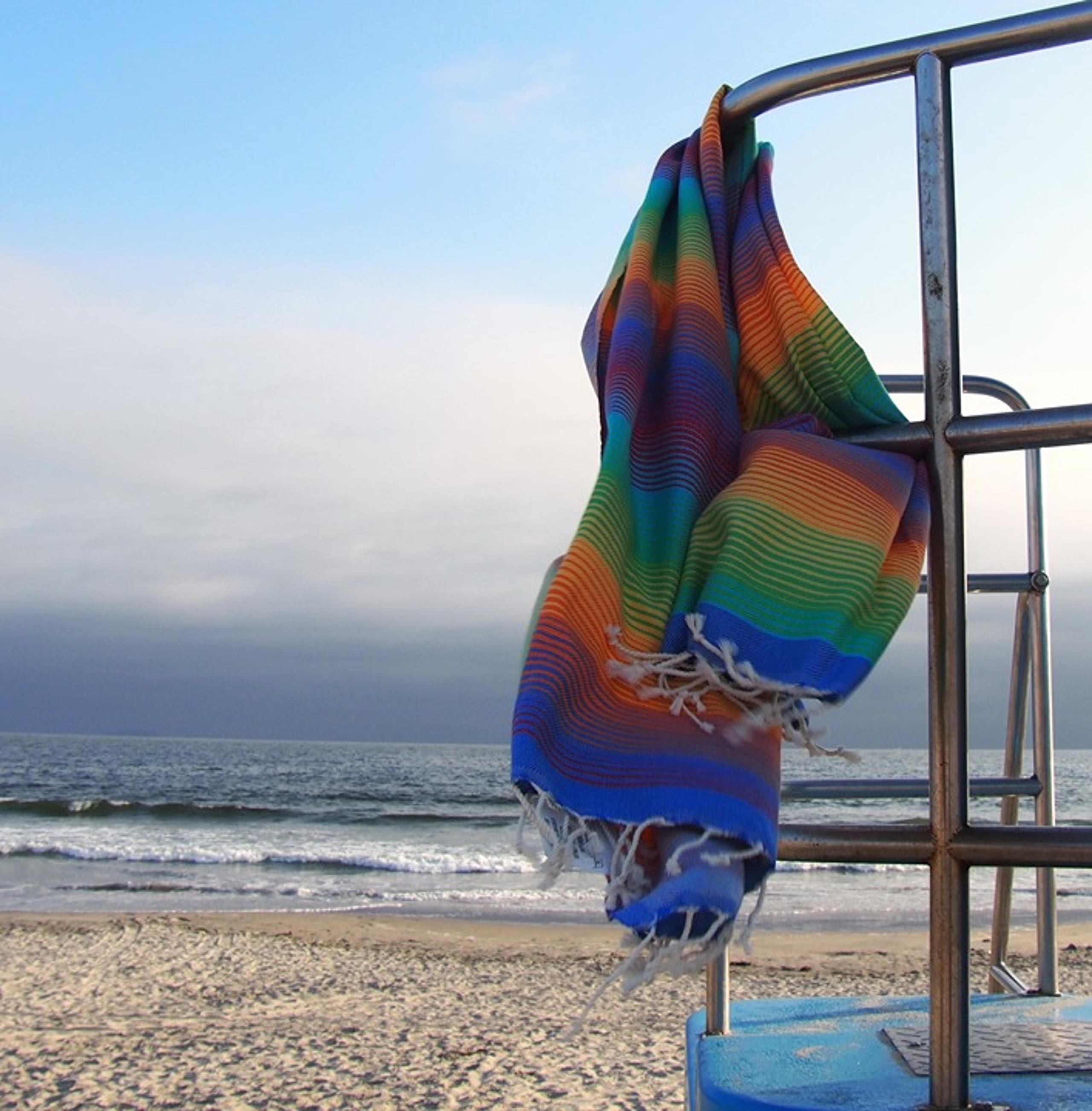 Sand Free Rainbow Turkish Beach Bath Towel - % 100 Cotton Citizens of the Beach