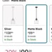 New 100 ceiling mount matte black pendant light