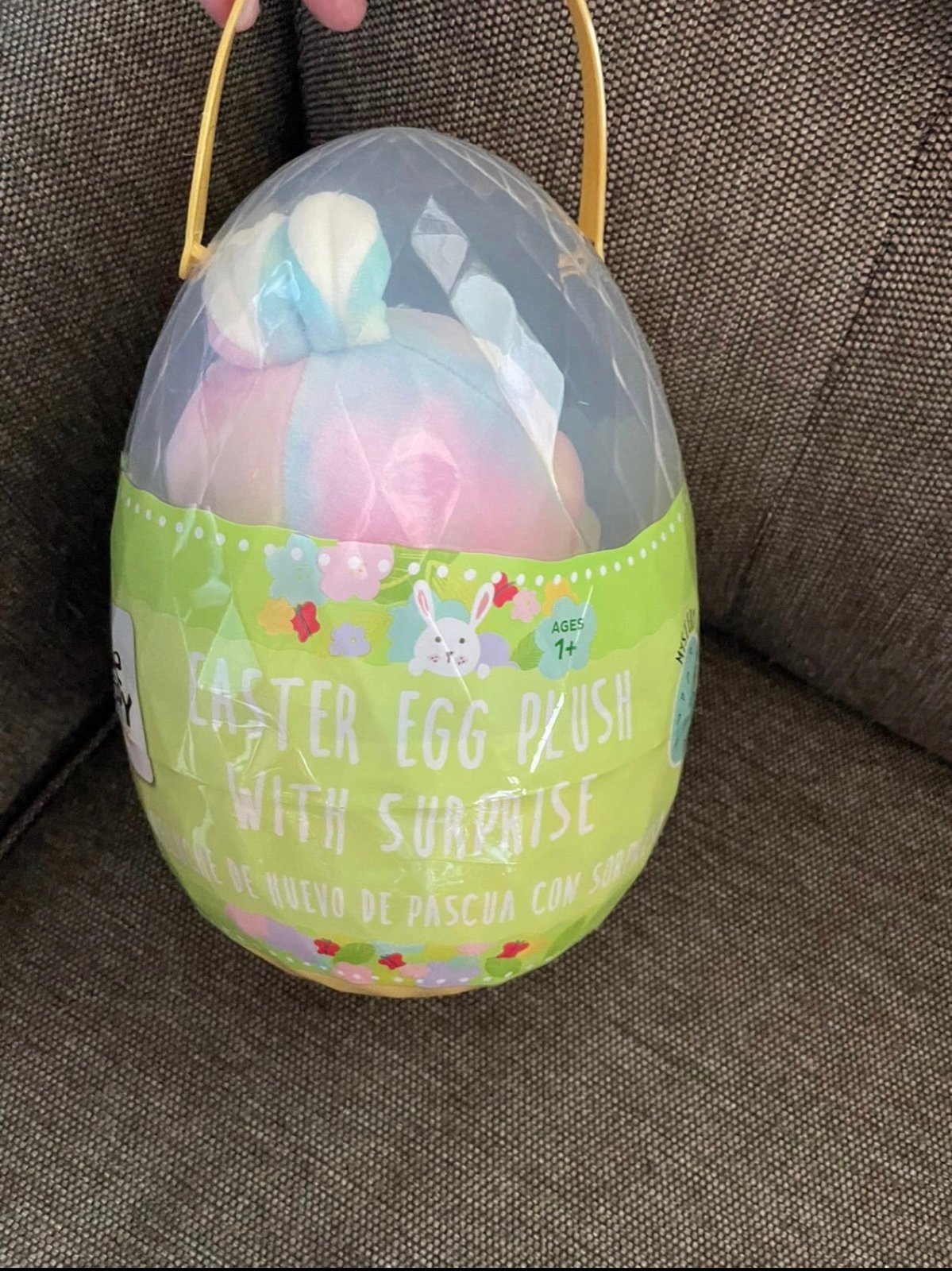 Squishmallow ALDI’s Exclusive Bee Happy Easter Egg Rainbow Bunny Hugmee RARE