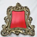 Antique Frame Brass Easel Back Thick Heavy Ornate Aged Patina 8 x 11 Vintage