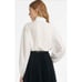 Goelia Diacetate Ruffle Collar Women Shirt