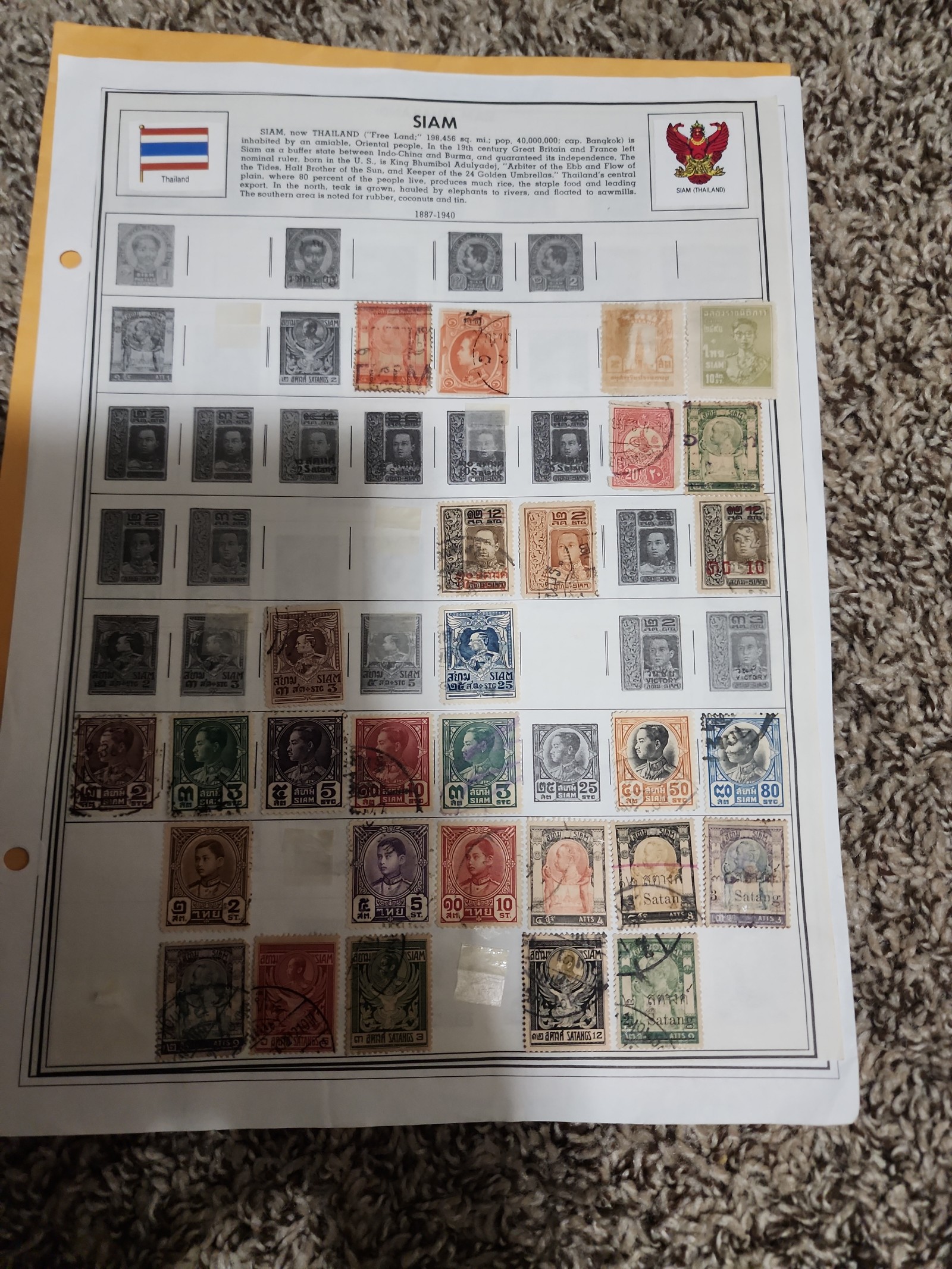 Postage stamps2 Sheet Old Good Value Thiland Stamps Lot XZM 90