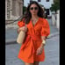ZARA Belted Dress with Balloon Sleeves (M)