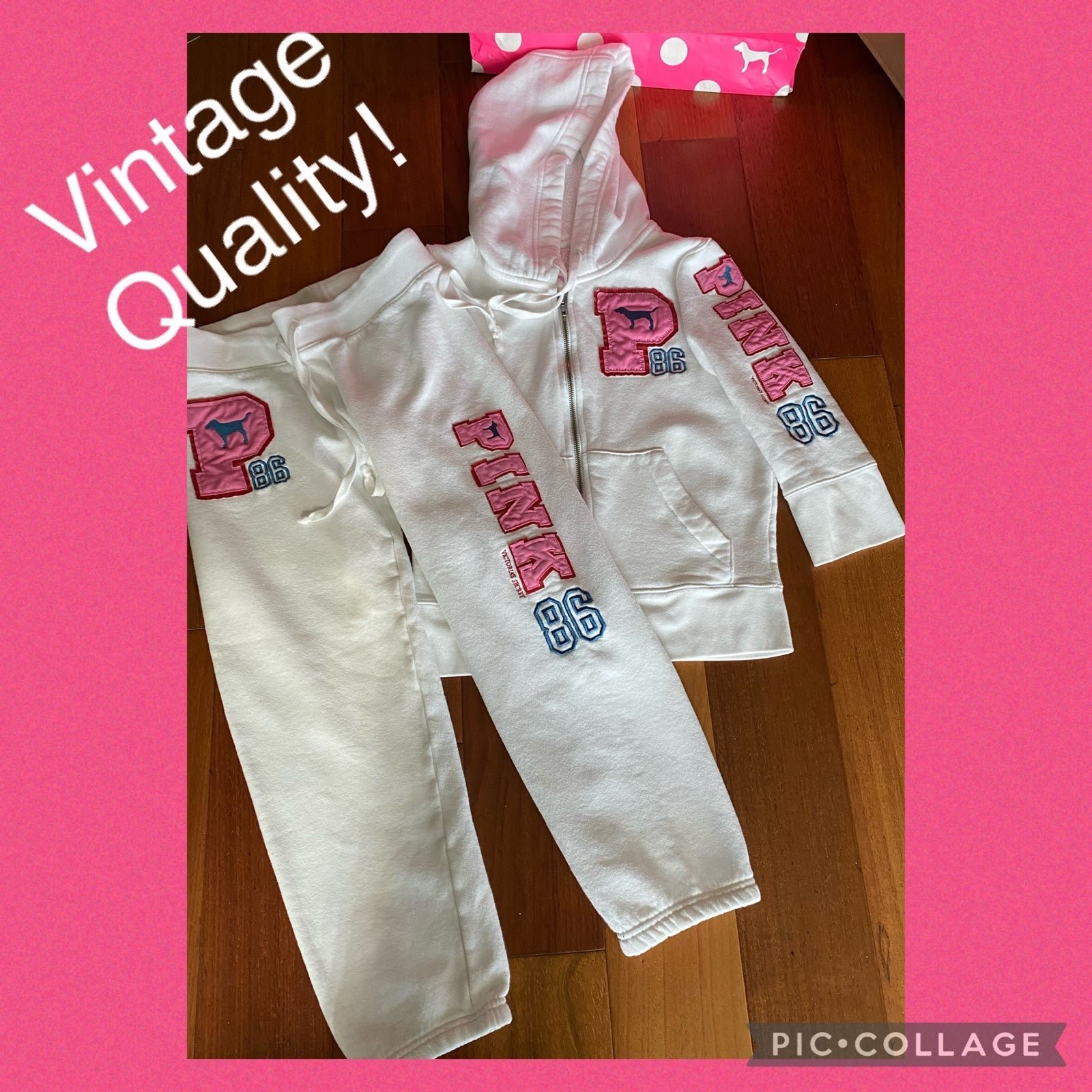 VS PINK Vintage Hoodie & Pant SET