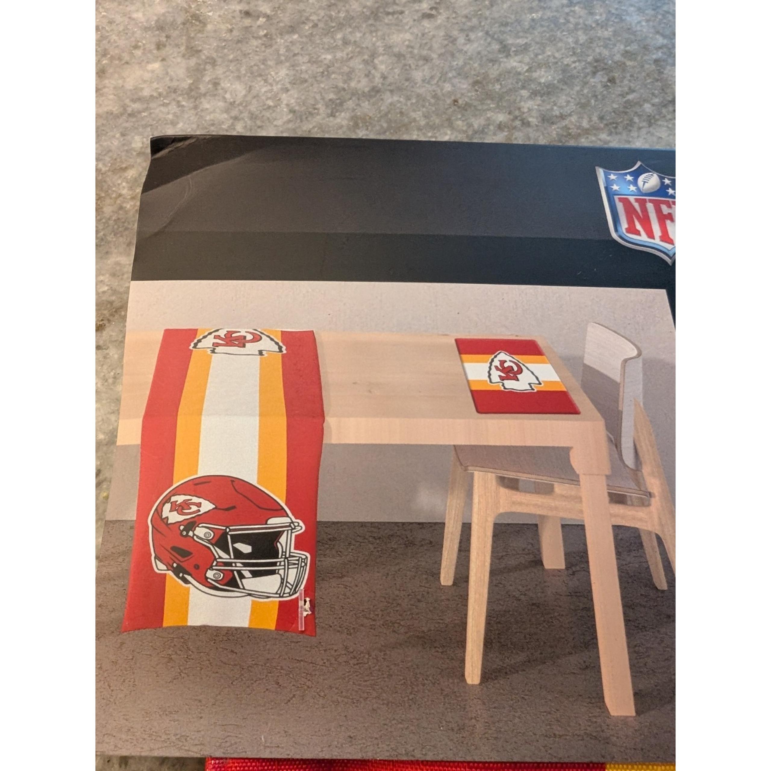 Kansas City Chiefs Brand New Table Runner And Placemats