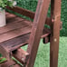 Rustic Wooden Folding Plant Stand Slat Bottom & Elevated Vertical Design