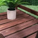 Rustic Wooden Folding Plant Stand Slat Bottom & Elevated Vertical Design