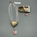 Betsey Johnson Heart Locket Necklace and Ring Set