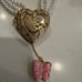 Betsey Johnson Heart Locket Necklace and Ring Set