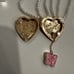 Betsey Johnson Heart Locket Necklace and Ring Set