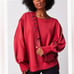 RARE NWT We the Free People Camden Distressed Red Convertible Sweatshirt Size XL