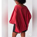 RARE NWT We the Free People Camden Distressed Red Convertible Sweatshirt Size XL