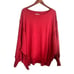 RARE NWT We the Free People Camden Distressed Red Convertible Sweatshirt Size XL
