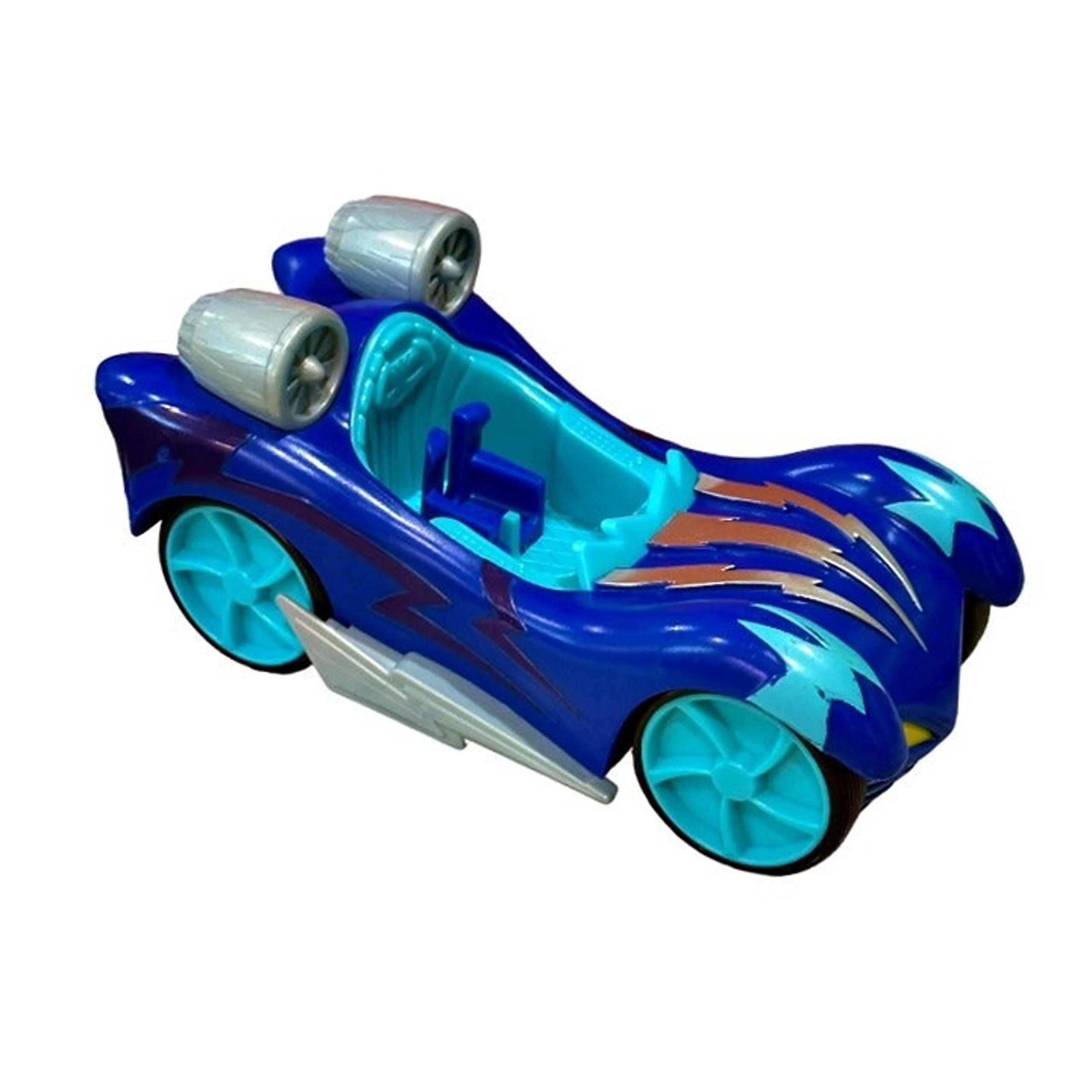 PJ Masks Catboys Cat Car Blue Turquoise Turbo Vehicle Lightening Bolts Just Play