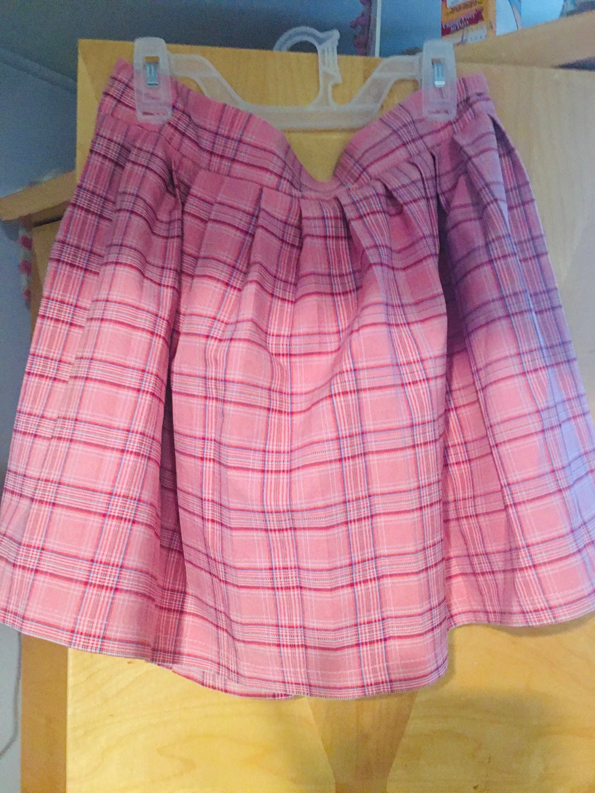 Pink plaid skirt target cheap